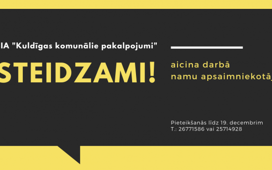 Aicinām darbā namu apsaimniekotāju