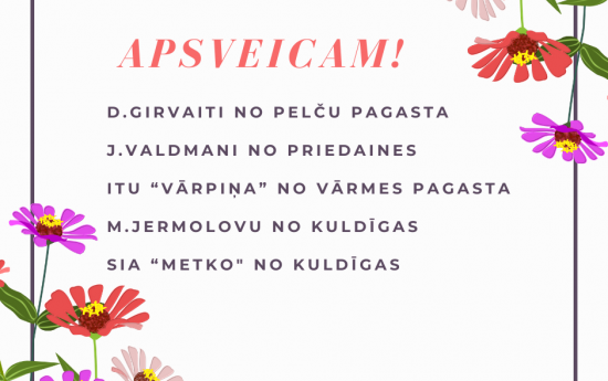 Apsveicam uzvarētājus!
