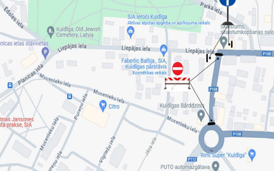 22. jūnijā būs slēgta satiksme Aizputes ielā 