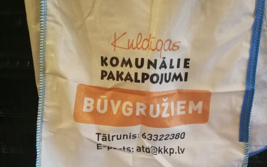 Jaunums – būvniecības atkritumiem piedāvājam “Big Bag” maisus!