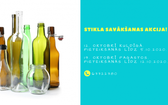 Stikla savākšanas akcija - oktobrī