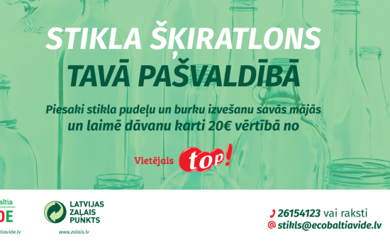 Bez maksas atbrīvojies no liekās stikla taras!
