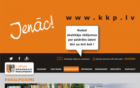 Nododiet skaitītāja rādījumus par patērēto ūdeni elektroniski!