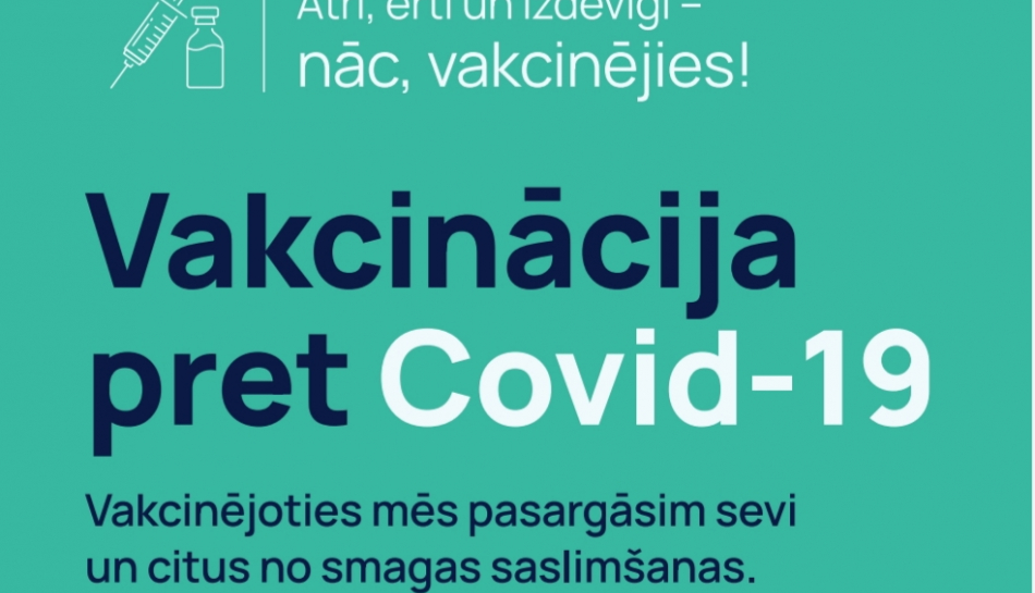 9. oktobrī Kuldīgā iespēja vakcinēties bez iepriekšēja pieraksta!