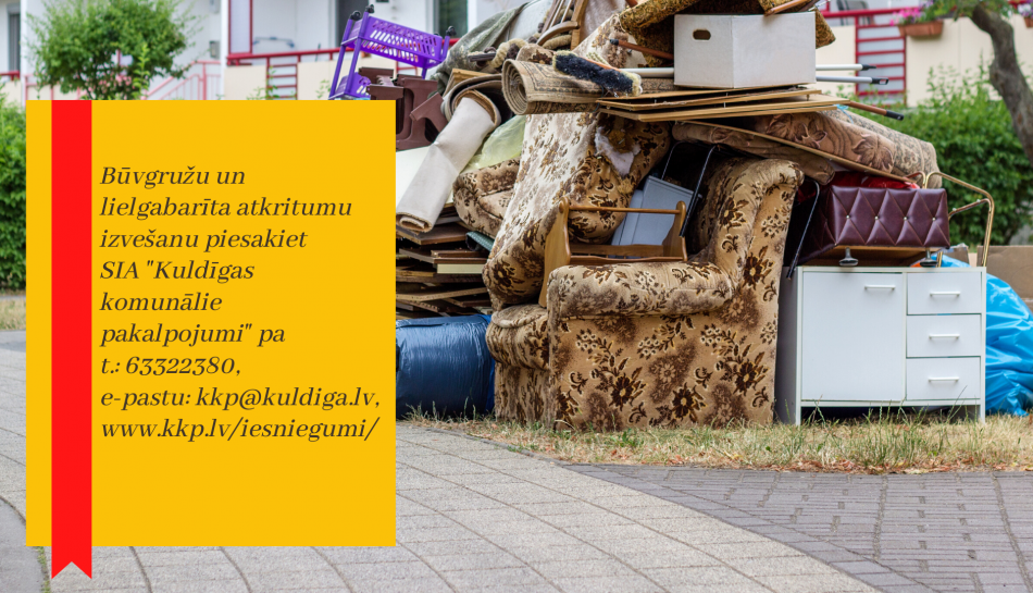 Kur likt savu laiku nokalpojušu dīvānu, skapi, veļasmašīnu?
