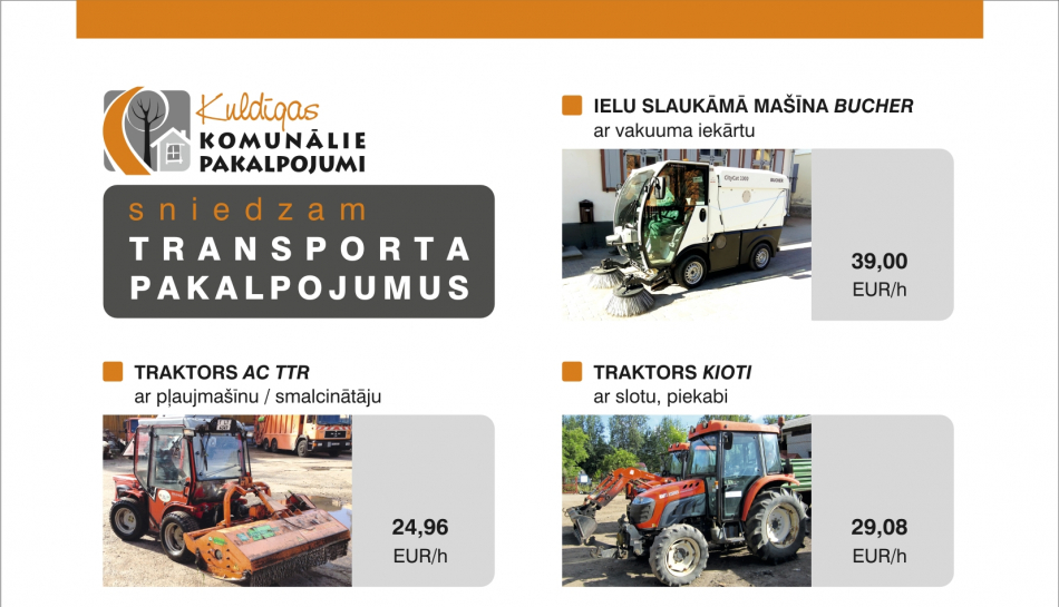 Sniedzam dažādus transporta pakalpojumus