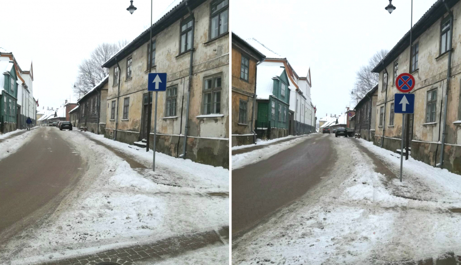 Kalna ielā jauna ceļa zīme – apstāties aizliegts