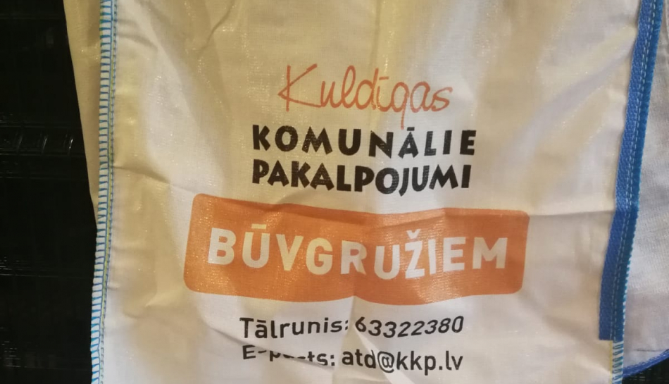 Jaunums – būvniecības atkritumiem piedāvājam “Big Bag” maisus!
