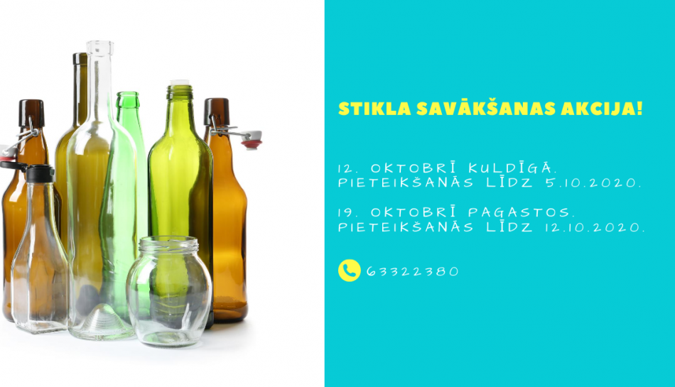 Stikla savākšanas akcija - oktobrī