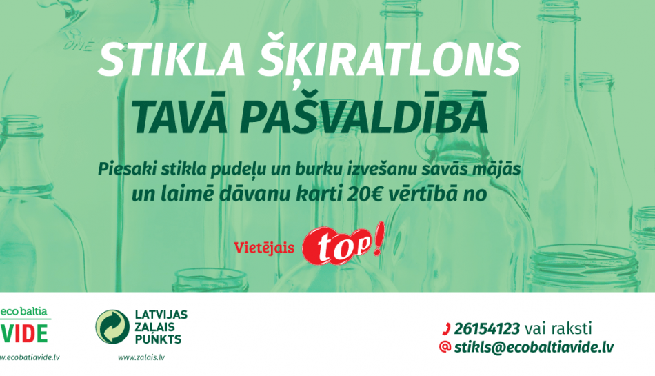 Bez maksas atbrīvojies no liekās stikla taras!