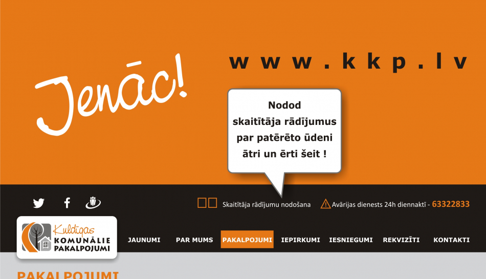 Nododiet skaitītāja rādījumus par patērēto ūdeni elektroniski!